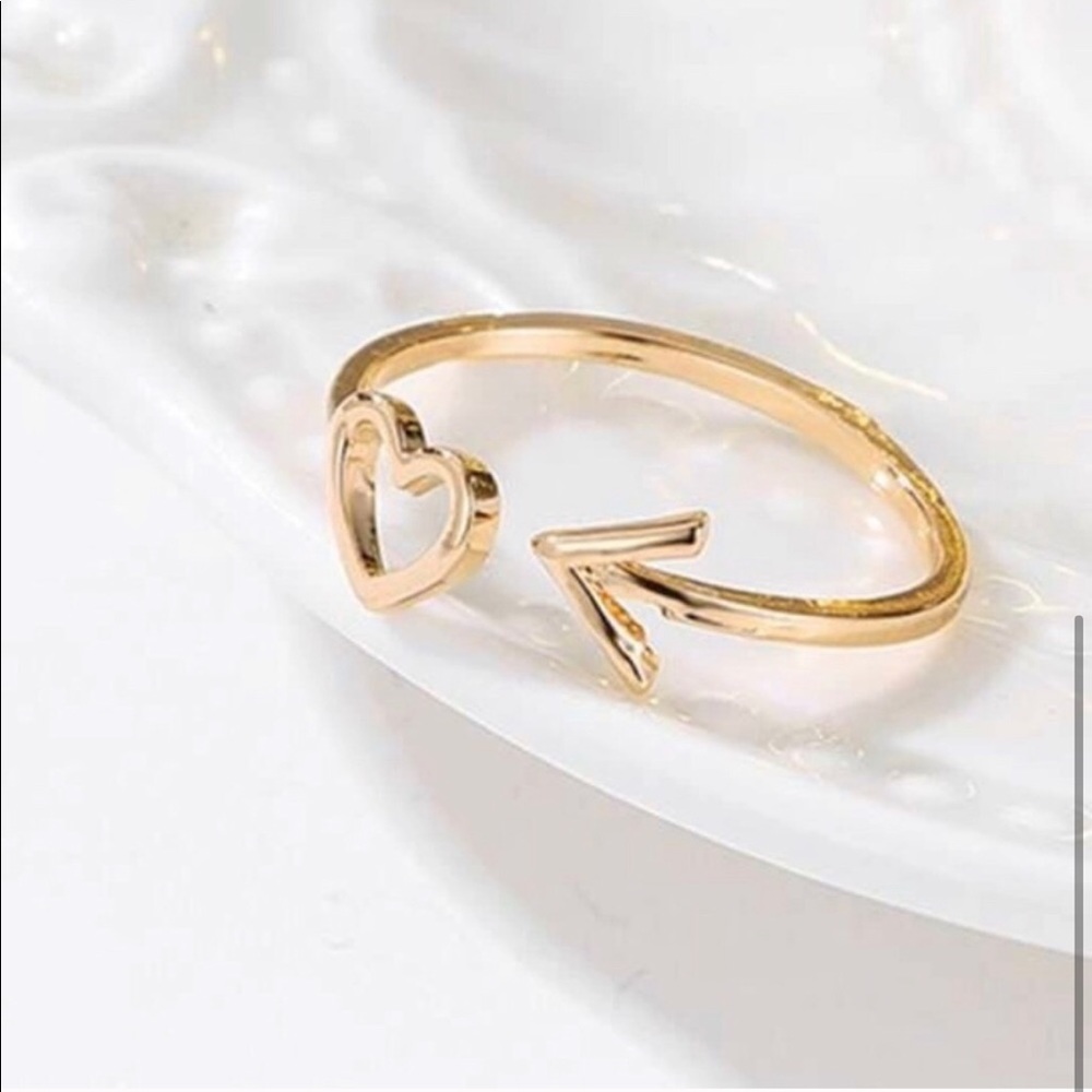 ✨ NEW Gold Heart Arrow Travel Long Distance Ring - Picture 2 of 8